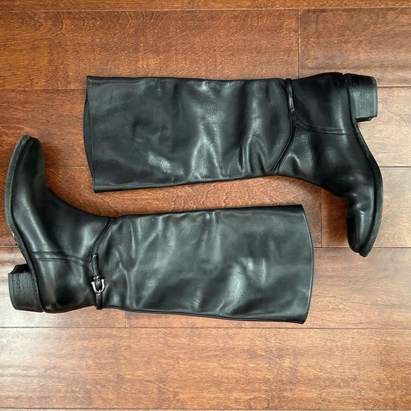 Roberto Del Carlo Black LeatherTall Riding Equestrian Boots, Size US 7.5 EU 37.5 - Picture 2 of 14